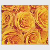 Romantische gele rozen cadeaupapier (Vlak)