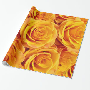 Romantische gele rozen cadeaupapier