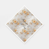 Romantische gele rozen servet (Hoek)