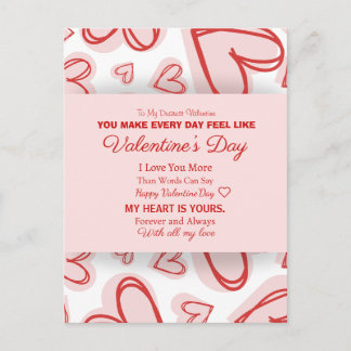 Romantische gepersonaliseerde Valentijnskaart Briefkaart