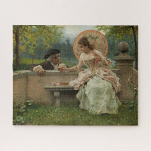 Romantische Gesprek in het Park Legpuzzel
