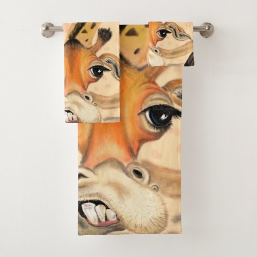 Romantische Giraffe - Gentleman - Funny Bad Handdoek (Insitu)