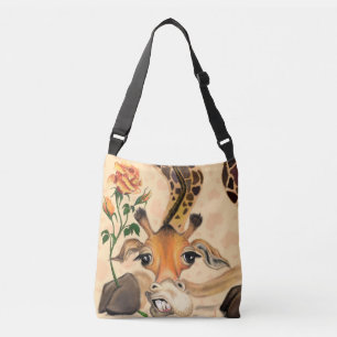 Romantische Giraffe - Gentleman - Funny Crossbody Tas