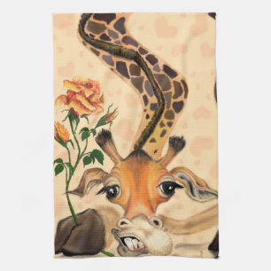 Romantische Giraffe - Gentleman - Funny Theedoek