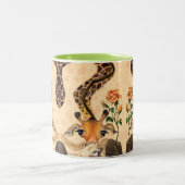 Romantische Giraffe - Gentleman - Funny Tweekleurige Koffiemok (Center)