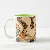 Romantische Giraffe - Gentleman - Funny Tweekleurige Koffiemok (Links)