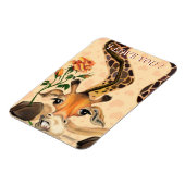 Romantische Giraffe - Gentleman - voeg Jouw tekst Magneet (Linkerzijde)