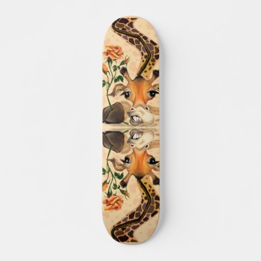 Romantische Giraffe - Gentleman - voeg Jouw tekst  Skateboard (Voorkant)
