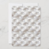 Romantische Glam White Faux Leather Wedding Kaart (Achterkant)