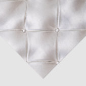 Romantische Glam White Faux Leather Wedding Tissuepapier (Detail)