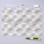 Romantische Glam White Faux Leather Wedding Tissuepapier (Craft)