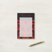 romantische Gothic in Blood Red gepersonaliseerd Post-it® Notes (Op bureau)