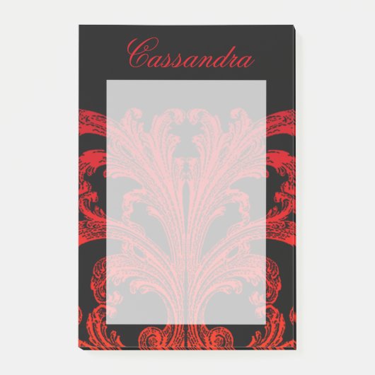 romantische Gothic in Blood Red gepersonaliseerd Post-it® Notes (Voorkant)