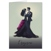Romantische Gothic Lovers Elegant Bloemen Programm (Voorkant)