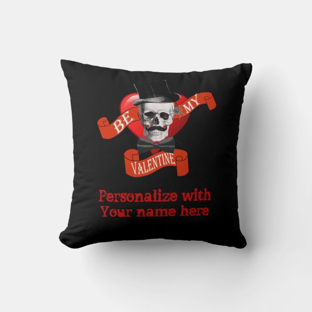 Romantische gothic of steampunk Valentijnse  Kussen (Voorkant)