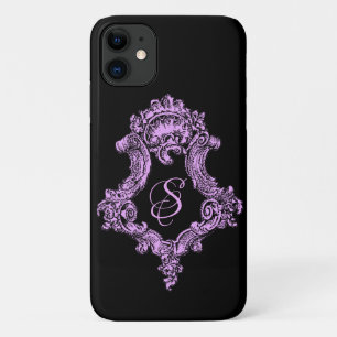 Romantische Gothic Roze Monogram iPhone 11 Hoesje