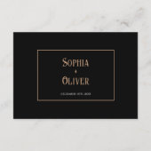 Romantische Gotische Bruiloft Minimalistische info Informatiekaartje (Achterkant)