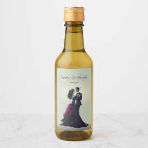 Romantische Gotische Geliefden Elegante Trouw Wijn Etiket