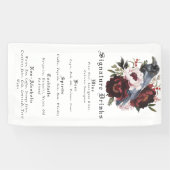 Romantische Gotische Raven Wedding Drinken Bar Men Spandoek (Horizontaal)