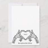 Romantische Gotische schedel bruiloft Uitnodiging (Achterkant)