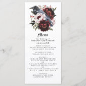 Romantische Gotische Waterverf Raven Wedding Menu (Voorkant)