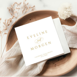 Romantische  gouden bruiloft typografie servet