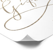 Romantische Gouden Calligrafie Kaarten en Geschenk Poster (Hoek)