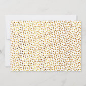 Romantische gouden Confetti Dank u trouwfoto Bedankkaart (Achterkant)