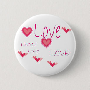 ROMANTISCHE GRAFFITI RONDE BUTTON 5,7 CM