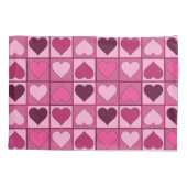 Romantische Graphical Pink Hearts Up and Down Kussensloop (Achterkant)