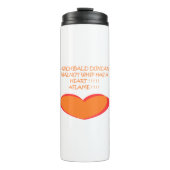 ROMANTISCHE GRAPPIGE GRAP ONTWERP KLEUREN SINAASAP THERMOSBEKER (Voorkant)