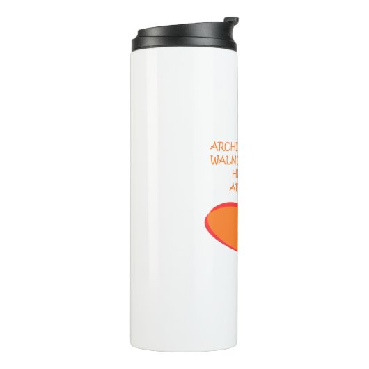 ROMANTISCHE GRAPPIGE GRAP ONTWERP KLEUREN SINAASAP THERMOSBEKER (Gedraaid links)