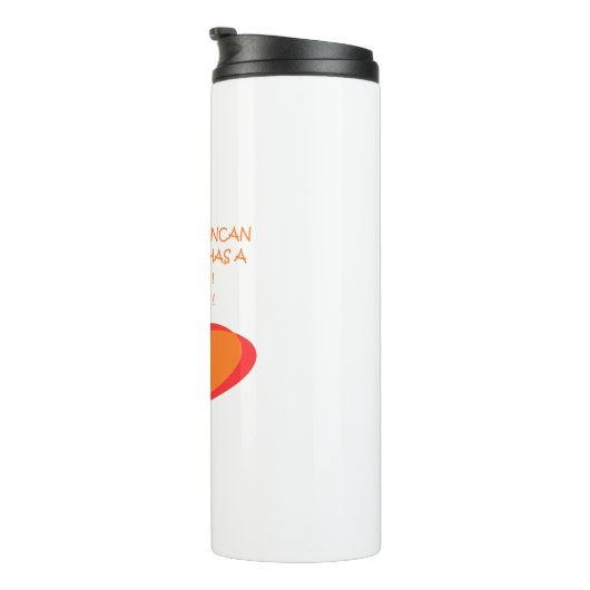 ROMANTISCHE GRAPPIGE GRAP ONTWERP KLEUREN SINAASAP THERMOSBEKER (Geroteerd rechts)