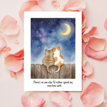 Romantische Grappige Kat Valentijnkaart voor Mijn