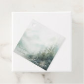 Romantische groene bos bruiloft favor labels (In situ)