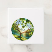 Romantische groene bruiloft gunst Labels (In situ)