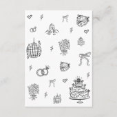 Romantische hand getrokken grillige bruiloft detai informatiekaartje (Achterkant)