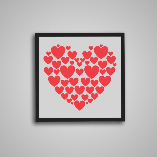 Romantische Hart Collage: Valentijnsdag Art Poster