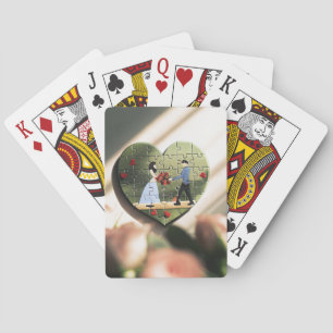 Romantische hart puzzel speelkaarten