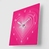 Romantische hart roze klok (Hoek)