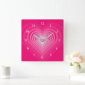 Romantische hart roze klok (Huis)