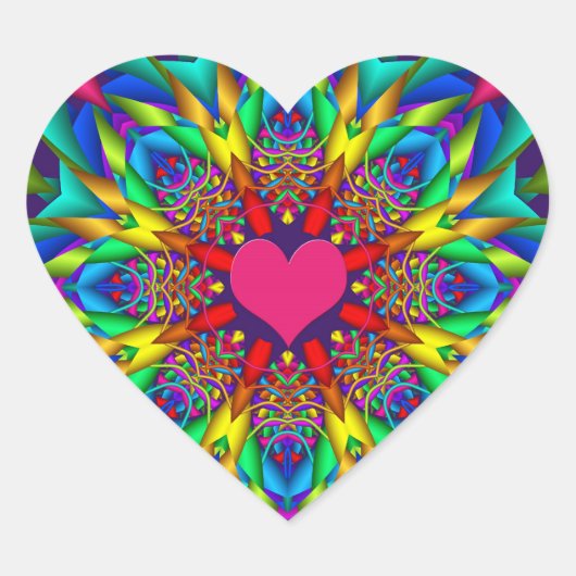 Romantische hart sticker (Voorkant)