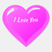 Romantische hart Stickers Ik hou van je (Voorkant)