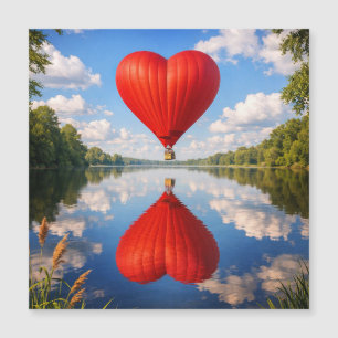 Romantische Hartballon Reflectie Illustratie