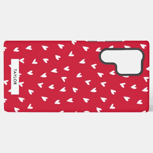 Romantische harten | Naam gepersonaliseerd monogra Samsung Galaxy Hoesje (Achterkant horizontaal)