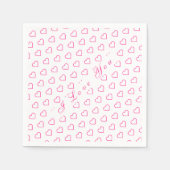 Romantische harten servetten met tekst - I Love Yo (Voorkant)