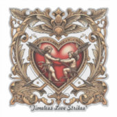 "Romantische hartpijl" Sticker (Voorkant)