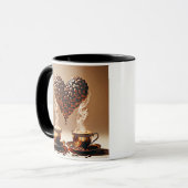 Romantische hartvormige handgreep Mok – Perfect Gi (Voorkant links)