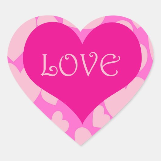 Romantische hartvormige Sticker. Hart Sticker (Voorkant)