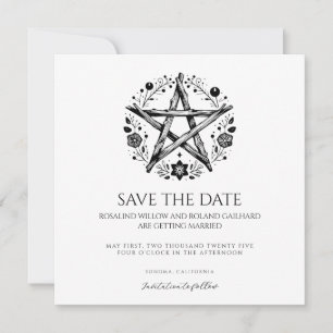 Romantische heidense wicca bruiloft uitnodiging